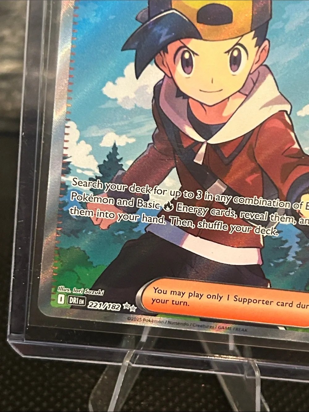 Pokemon  Ethan’s Adventure 221/182 Full Art Trainer Holo from Destined Rivals